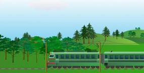 开往春天的列车绿色flash动画